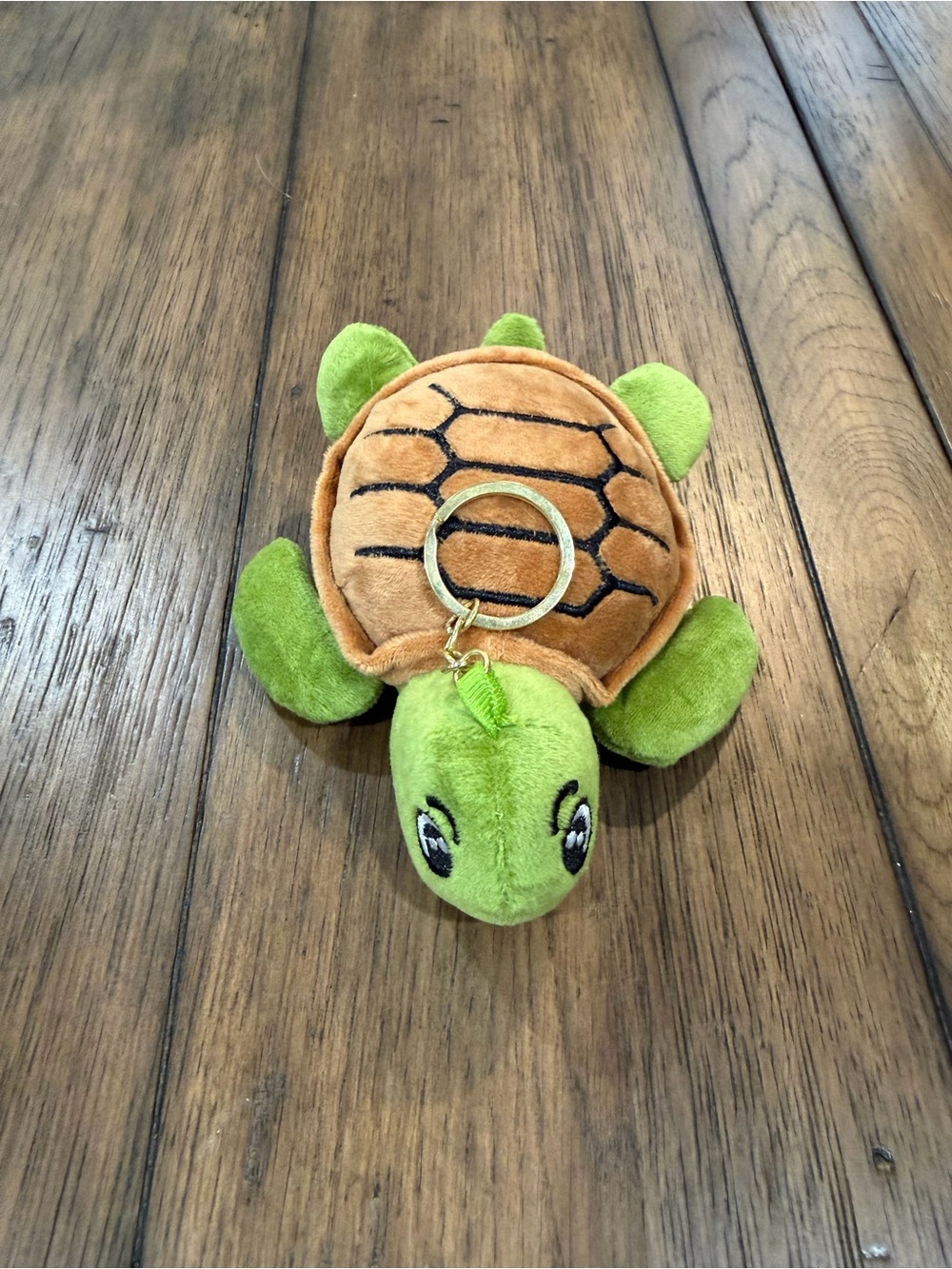 Green and Brown Turtle Plush Keychain